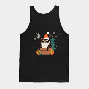 Grumpy Christmas Cat. Christmas Cat 2024 Tank Top